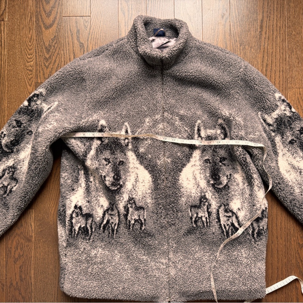 wolf fleece jacket vintage